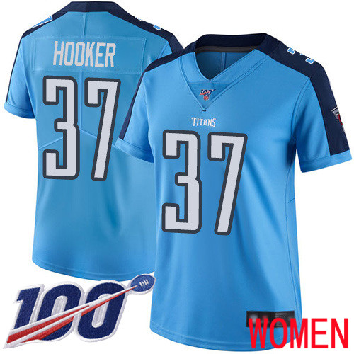 Tennessee Titans Limited Light Blue Women Amani Hooker Jersey NFL Football #37 100th Season Rush Vapor Untouchable
